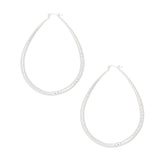 Hoop Etched Silver Teardrop Reinvented Earrings