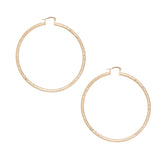 Hoop Classic 3 in Square Cut Gold Earrings Women