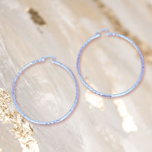Cargar imagen en el visor de la galería, Hoop Classic 3 in Square Cut Silver Earrings Women
