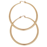 Hoop Classic 3 in Graduated Gold Earrings Women