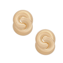Load image into Gallery viewer, Stud Large Twisted Spiral Gold Large Earrings
