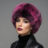 Hat Luxe Faux Fur Fuchsia Kubanka Winter Cap Women