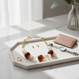 Chunky Marbled Brown and Mixed Bead Necklace