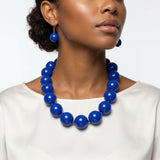 Mod Style Royal Blue Chunky Bead Necklace