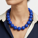 Mod Style Royal Blue Chunky Bead Necklace