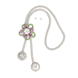 AKA Artisan Sparkling Sorority Flower Y Necklace