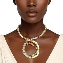 Cargar imagen en el visor de la galería, Convertible Mixed Metal Tubogas Flex Coil Necklace
