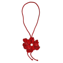 Cargar imagen en el visor de la galería, Long Y Brilliant Red Blooming Flower Necklace
