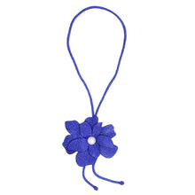 Cargar imagen en el visor de la galería, Long Y Brilliant Blue Blooming Flower Necklace
