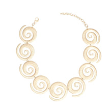 Cargar imagen en el visor de la galería, Collar Fresh Spin Gold Spiral Link Necklace Women
