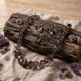 Translucent Black Bead Rock Candy Necklace Set