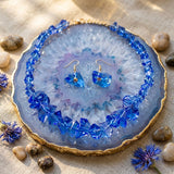Translucent Blue Bead Rock Candy Necklace Set