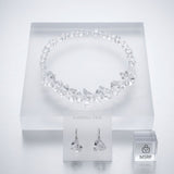Translucent Clear Bead Rock Candy Necklace Set