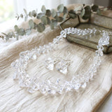 Translucent Clear Bead Rock Candy Necklace Set