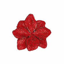 Load image into Gallery viewer, Brooch Handcrafted Brilliant Red Flower Pin Clip
