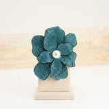 Amicae Aqua Blooming Flower Brooch Hair Clip