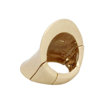 Cargar imagen en el visor de la galería, Elongated Knuckle Armor Matte Gold Stretch Ring
