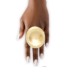 Cargar imagen en el visor de la galería, Ring XL Fierce Tribal Matte Gold Industrial Round
