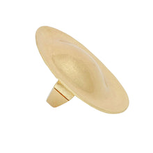 Cargar imagen en el visor de la galería, Ring XL Fierce Tribal Matte Gold Industrial Round
