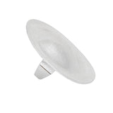 Ring XL Fierce Tribal Matte Silver Industrial Round