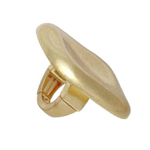 Cargar imagen en el visor de la galería, Ring XL Industrial Tribal Matte Gold Square

