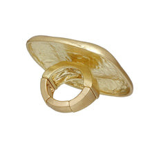 Cargar imagen en el visor de la galería, Ring XL Industrial Tribal Matte Gold Square
