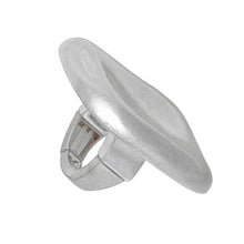 Cargar imagen en el visor de la galería, Ring XL Industrial Tribal Matte Silver Square
