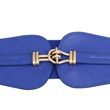 Load image into Gallery viewer, Belt ColorPop Blue Cinch Toggle Stretch Belt
