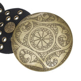 Western Belt Black Circular and Gold Cowboy Chic