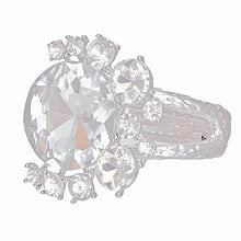 Cargar imagen en el visor de la galería, Silver Round Crystals Hinge Cuff
