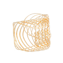 Cargar imagen en el visor de la galería, Bracelet Gold Beaded Metal Cuff for Women
