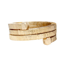 Cargar imagen en el visor de la galería, Bangle Gold Coiled Tubogas Style Spring Bracelet
