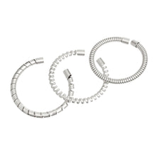 Cargar imagen en el visor de la galería, Bracelet Silver Coiled 3 Pcs Cuffs for Women
