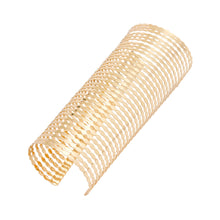 Cargar imagen en el visor de la galería, Cuff Polished Gold Cutout Chain Long Bracelet
