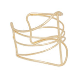 Cuff Gold Minimalistic Geometric Wire Bracelet