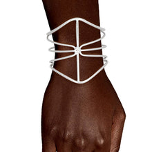 Cargar imagen en el visor de la galería, Cuff Silver Minimalistic Geometric Wire Bracelet
