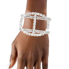 Cargar imagen en el visor de la galería, Cuff Silver Brilliant Luxe Pave Wire Bracelet
