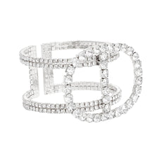 Cargar imagen en el visor de la galería, Cuff Silver Brilliant Luxe Pave Wire Bracelet
