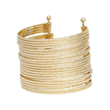 Cargar imagen en el visor de la galería, Cuff Gold 22 Row Bangle Bracelet for Women
