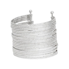 Cargar imagen en el visor de la galería, Cuff Silver 22 Row Bangle Bracelet for Women

