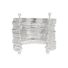 Cargar imagen en el visor de la galería, Cuff Silver 22 Row Bangle Bracelet for Women
