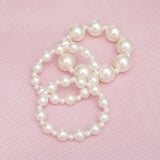 3 Pcs Cream Pearl Classic Coordinated Bracelet Set