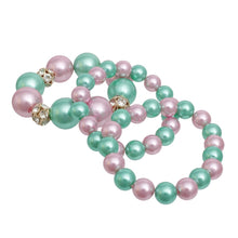Cargar imagen en el visor de la galería, AKA Pink Green Pearl 3 Pcs Chunky Bracelet Set
