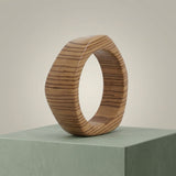 Bangle Light Wood Grain Pointed Edge Bracelet