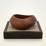 Bangle Dark Wood Grain Wavy Profile Bracelet