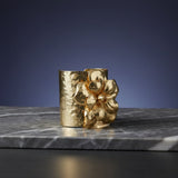 Cuff Hammered Gold Magnolia Flower Bracelet