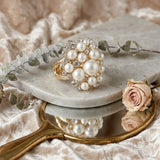 Cuff Cream Pearl and Crystal Ornate Bracelet