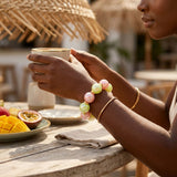 High Gloss Pearlescent Pink Green 24mm Bracelet
