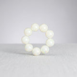 High Gloss Pearlescent White 24mm Bead Bracelet