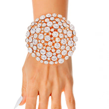 Cargar imagen en el visor de la galería, Gold Rhinestone Dome Cluster Cuff
